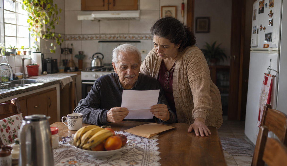 Vista de cima de uma mesa com celular, cartão, envelope, caixa de entrega e chaves Aposentada recebe ligação da Golpe do INSS e desconto indevido: como saber se você tem direito ao ressarcimento e como conferir no Meu INSS